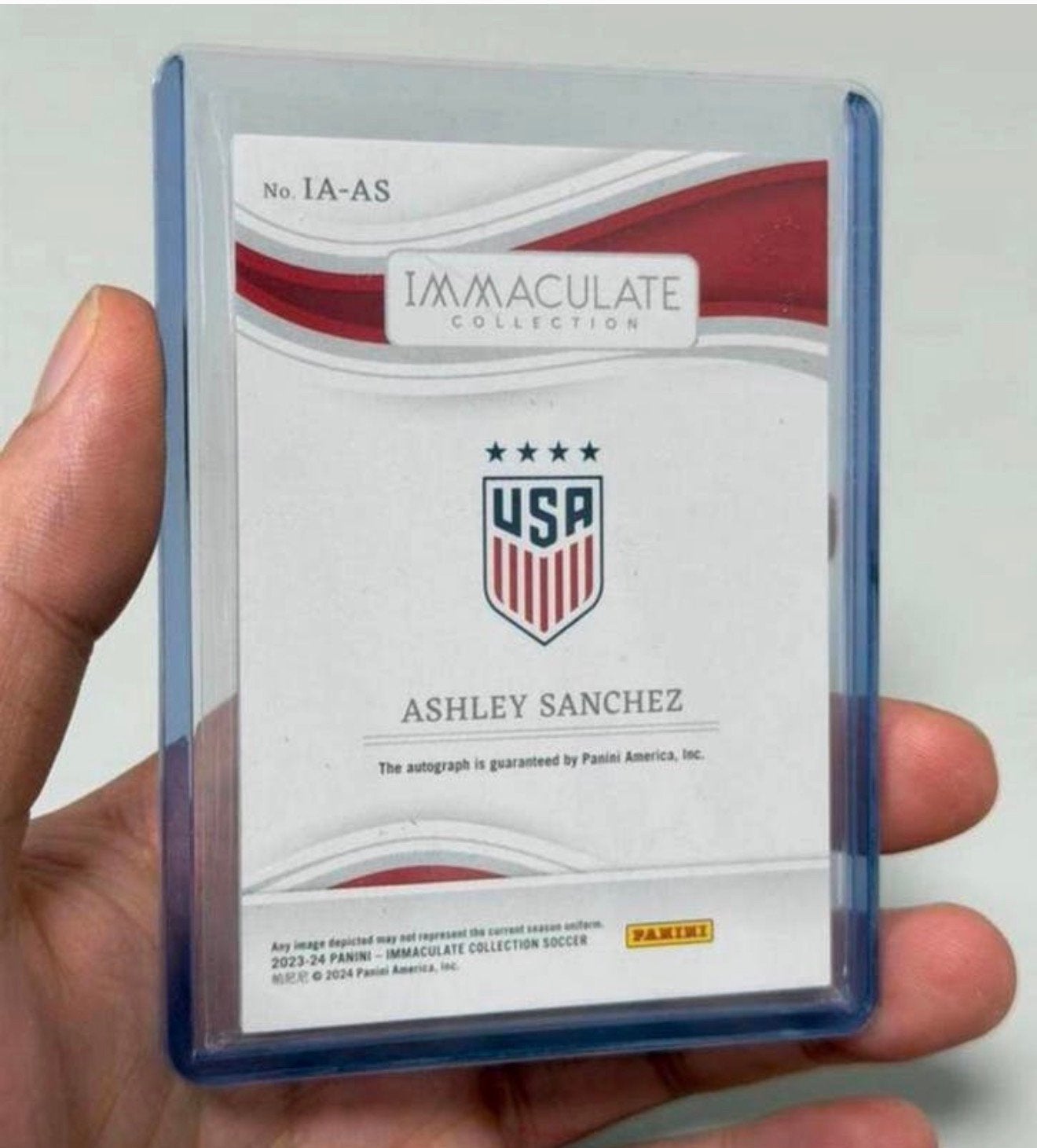 2023-24 ASHLEY SANCHEZ /99 PANINI IMMACULATE + Handtekening, Verzamelen, Nieuw, Ophalen of Verzenden, Foto of Kaart, H