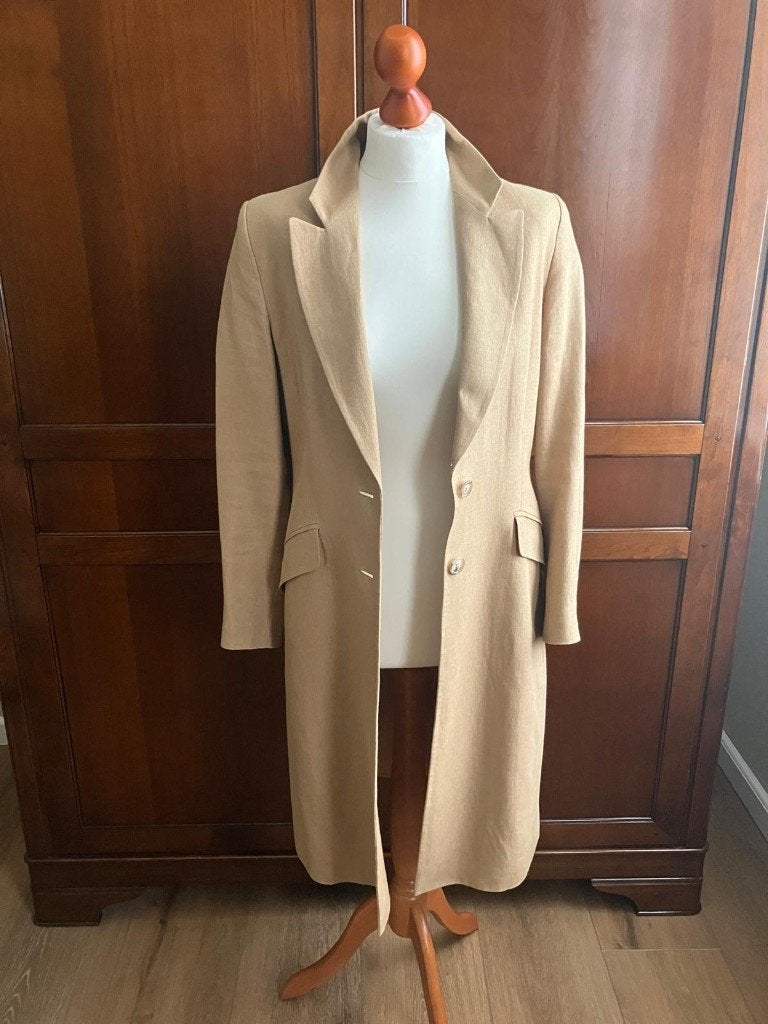 SCAPA Pauw lange linnen blazer maat 40, Maat 38/40 (M), Geel, Ophalen of Verzenden, Zo goed als nieuw
