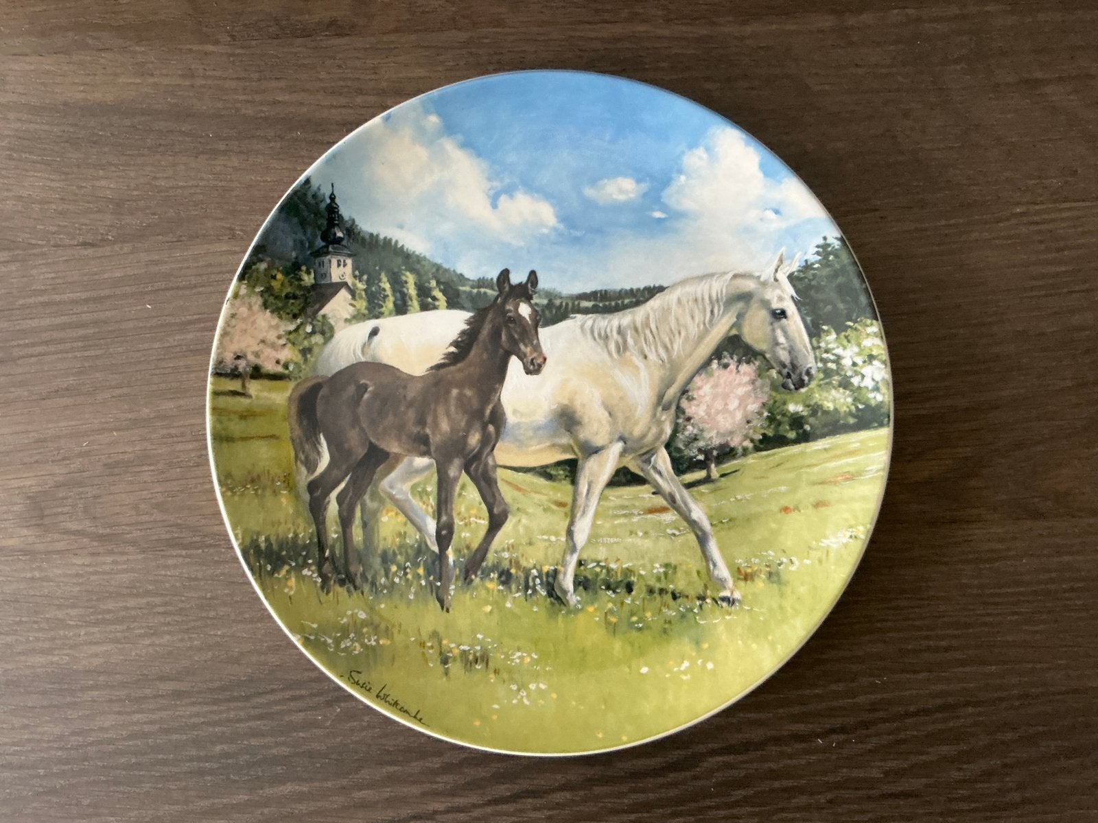 Wandbord titel "The Austrian Lipizzaner + certificaat (KWF), Ophalen of Verzenden