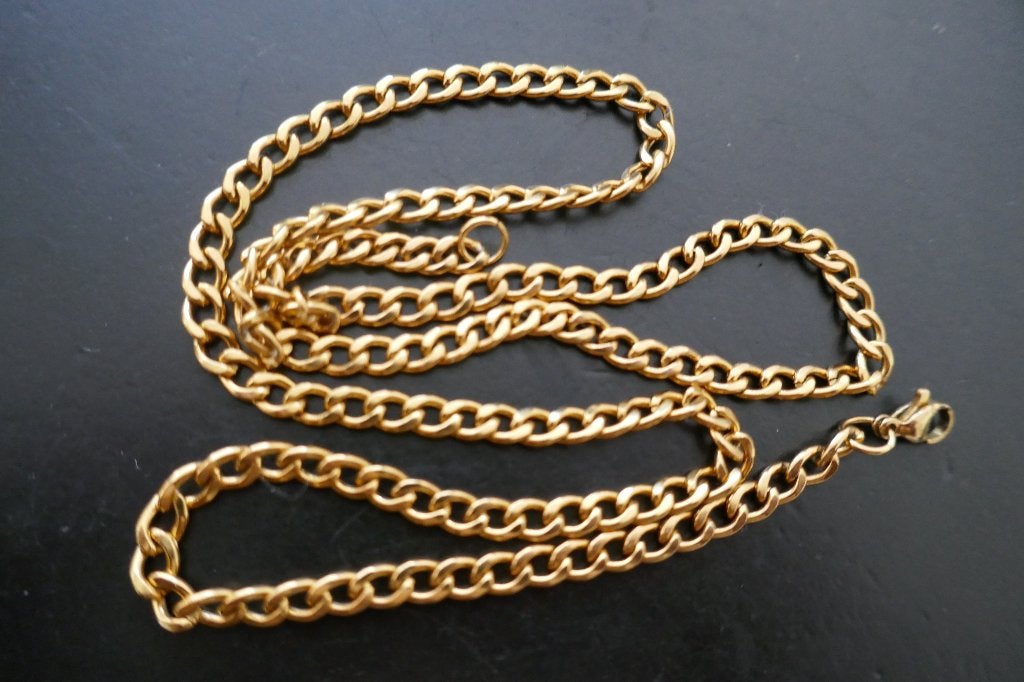 Schakel ketting, Verzenden, Zo goed als nieuw, Goud, Overige materialen