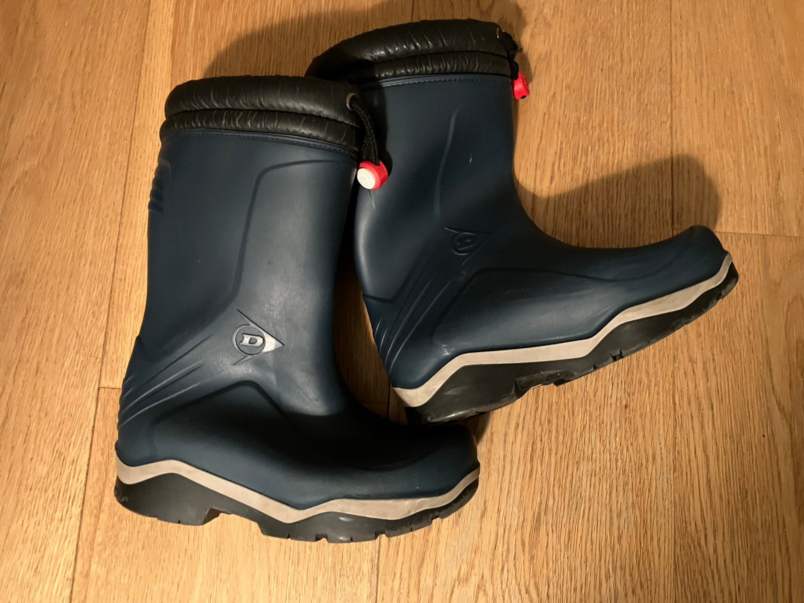 Dunlop regenlaarzen maat 31 en 34 donkerblauw, Ophalen, Gebruikt, Jongen of Meisje, Laarzen