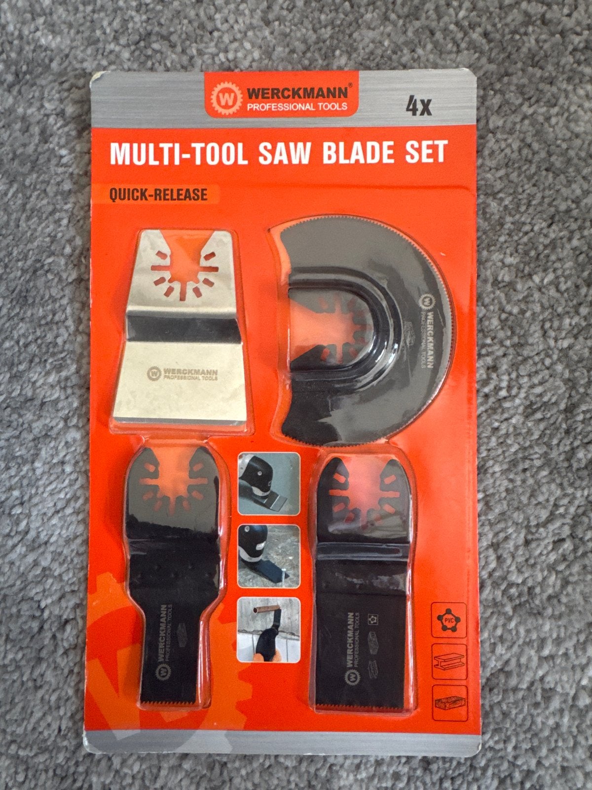WERCkMANN Multi-Tool Zaagbladen Set - 4 Stuks, Ophalen of Verzenden, Nieuw