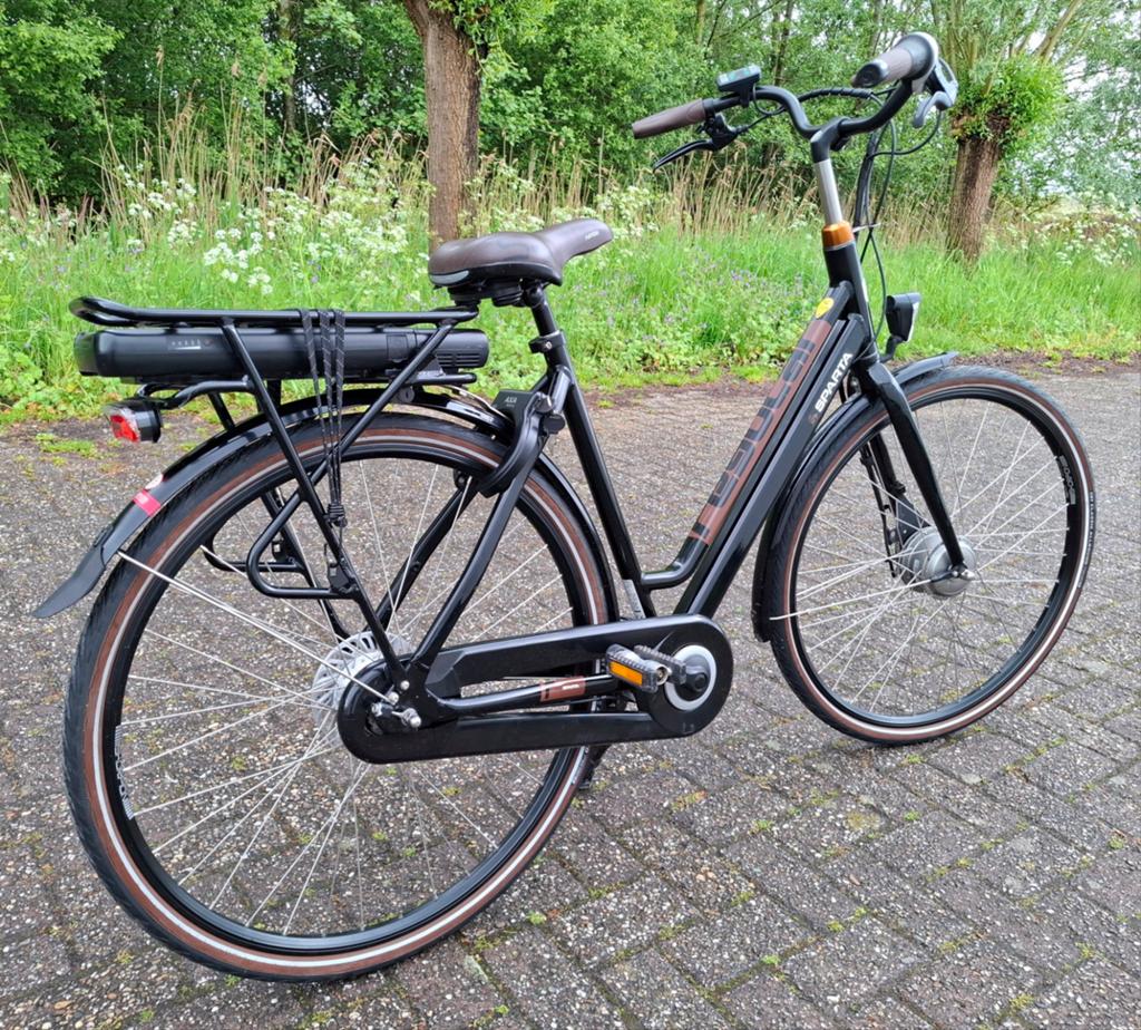 Nette elektrische Sparta damesfiets, E-bike, 53cm hoog ✅️, Ophalen, Sparta, Versnellingen, 53 tot 56 cm