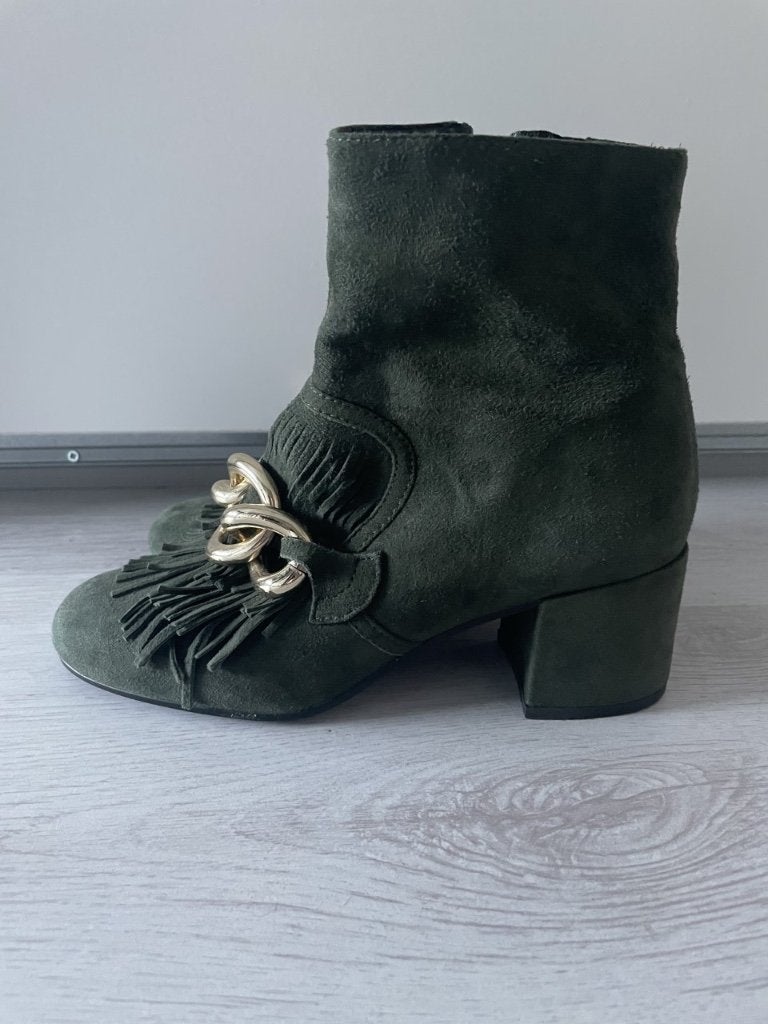 Luxe groen leren laarsjes Mace, Mace, Verzenden, Lage of Enkellaarzen, Nieuw