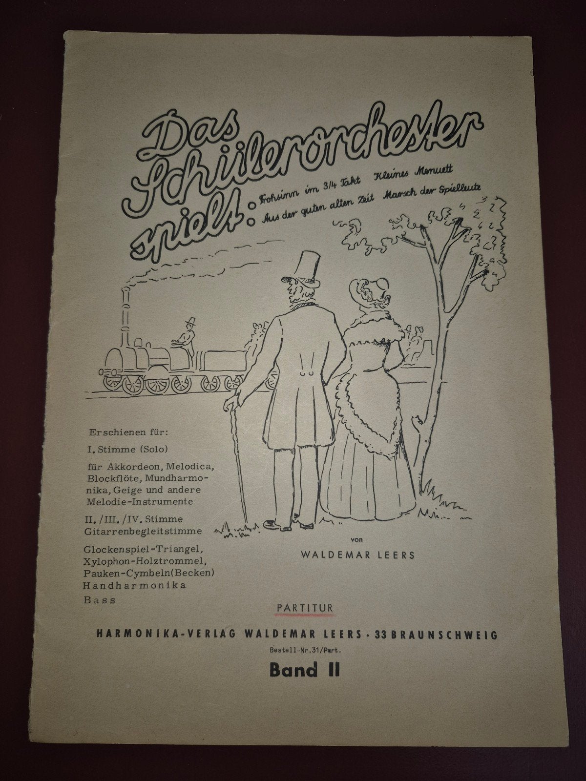 Das Schülerorchester spielt - Band II (Waldemar Leers), Mondharmonica, Gebruikt, Klassiek, Les of Cursus