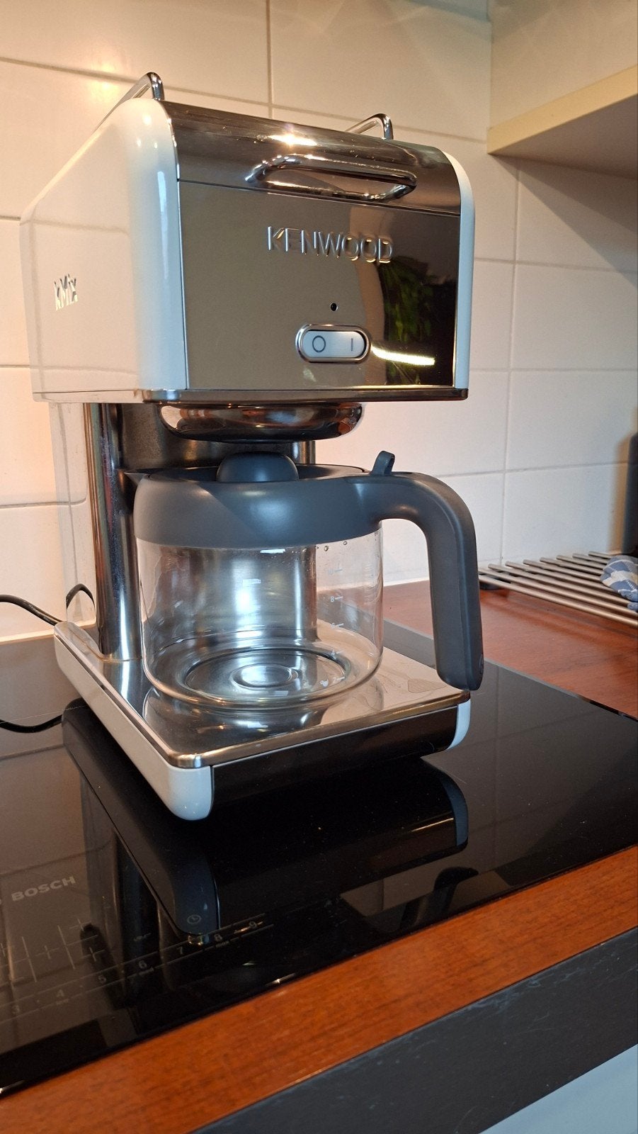 Kenwood kMix CM040 Koffiezetapparaat - Wit/Chroom, Gebruikt, Koffiemachine, Gemalen koffie, Ophalen of Verzenden