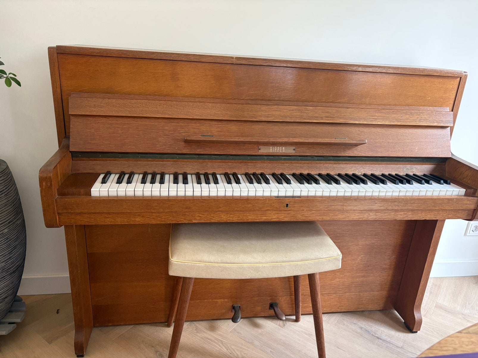 Rippen piano, Ophalen, Gebruikt, Bruin, Piano
