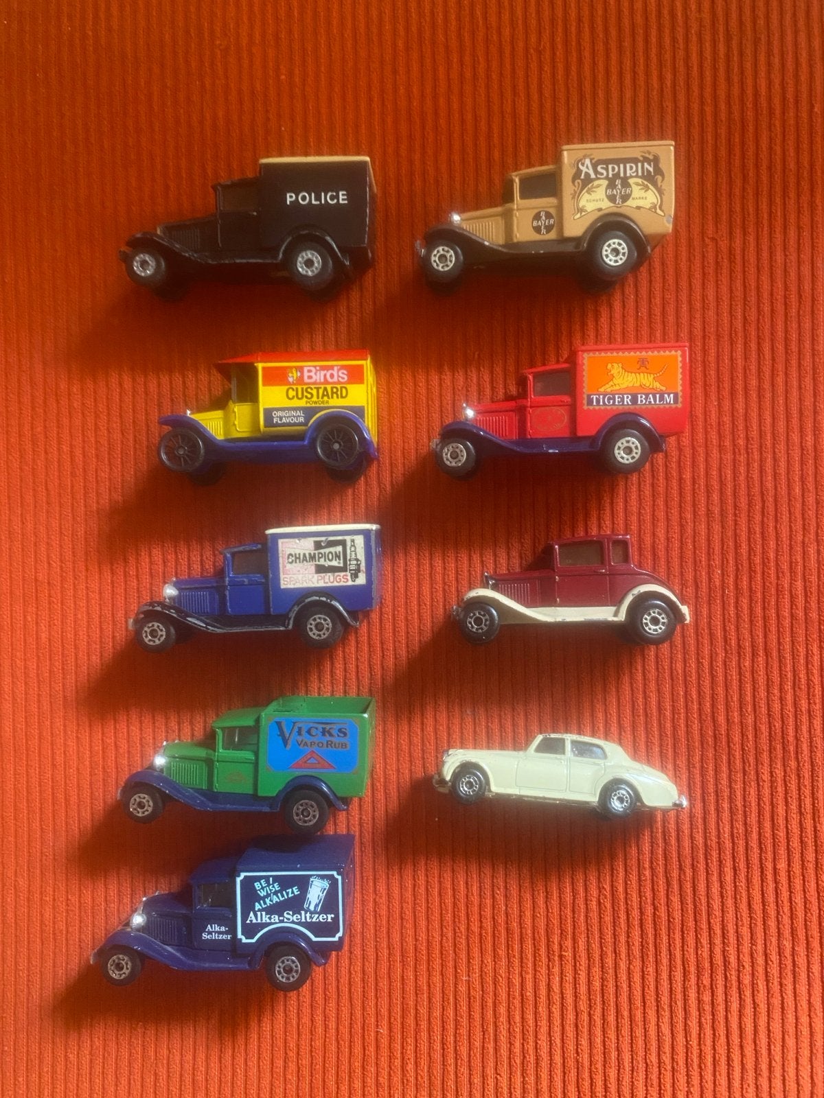 Matchbox 9 stuks vintage modelauto’s, Ophalen of Verzenden, Gebruikt, Auto