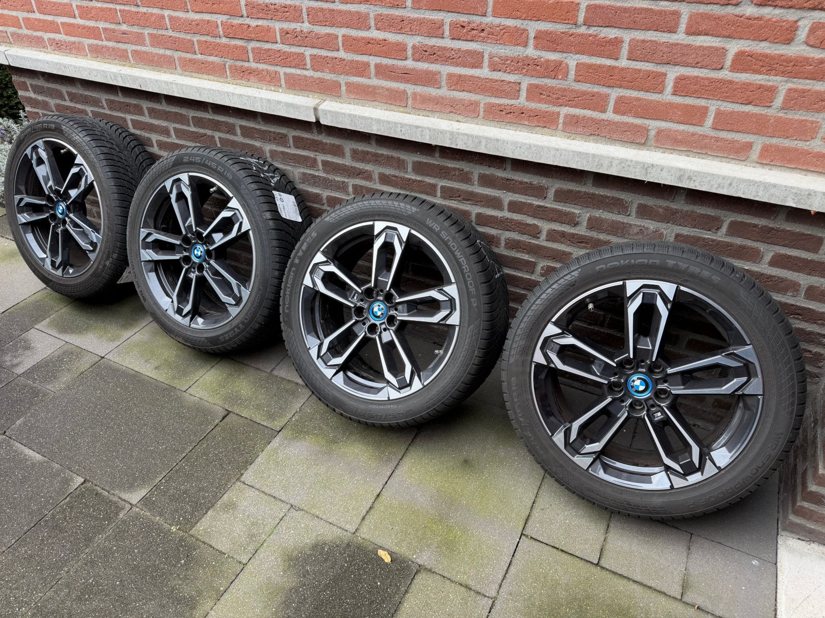 4 x originele BMW x1 U11 velgen 19”  met winterbanden ZGAN, Auto-onderdelen, Banden en Velgen, Winterbanden, Personenwagen, Ophalen