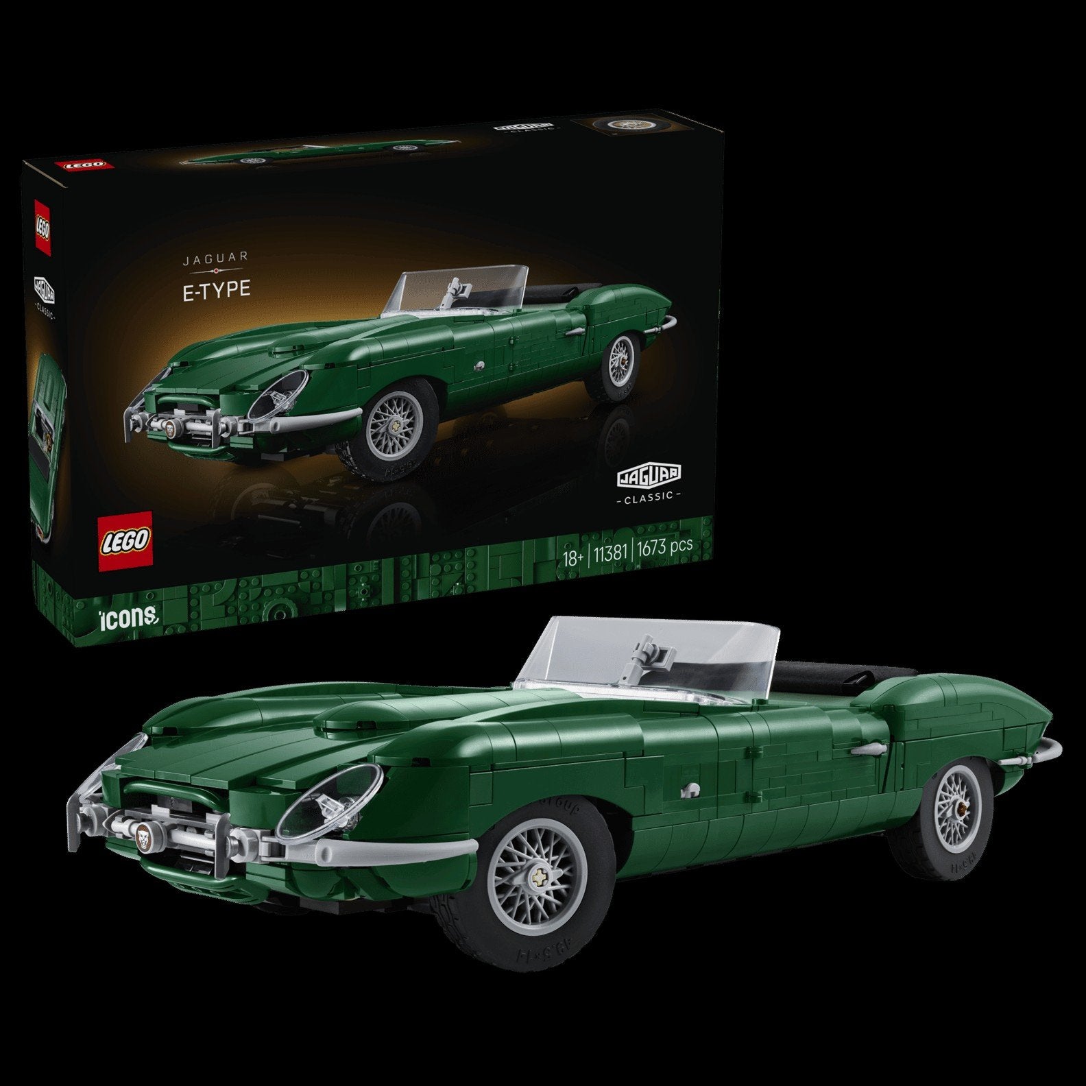 LEGO Icons Jaguar E-Type Roadster 10293 - Nieuw in doos, Lego, Nieuw, Ophalen of Verzenden, Compleet