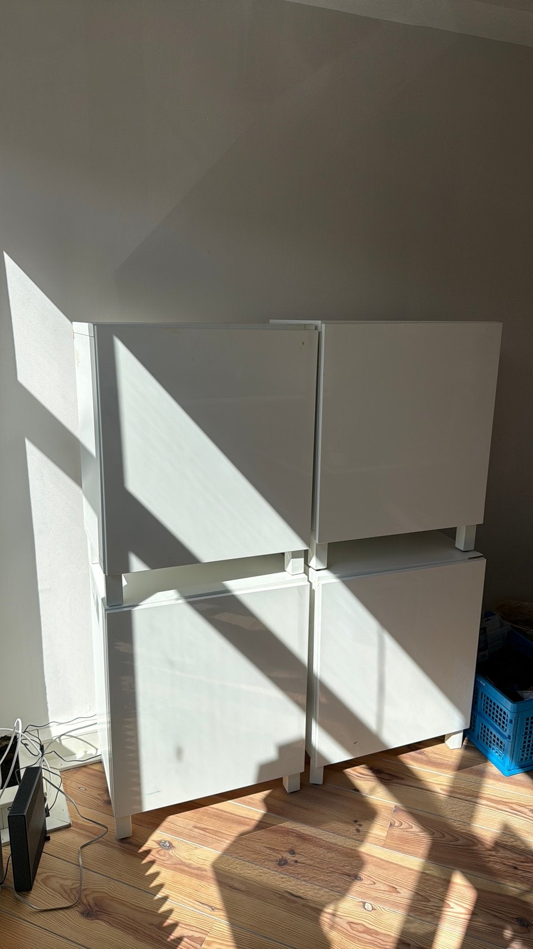 4 witte IKEA kastjes met deur, Ophalen, 50 tot 100 cm, Zo goed als nieuw, Minder dan 100 cm