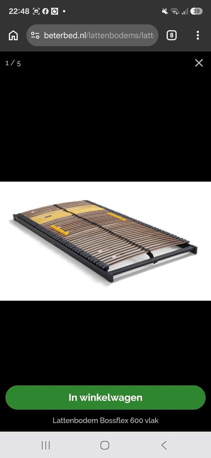 Bedbodem boss flex 600 één stuk 90x200, Huis en Inrichting, Slaapkamer | Matrassen en Bedbodems, Ophalen, 90 cm, Eenpersoons, Zo goed als nieuw