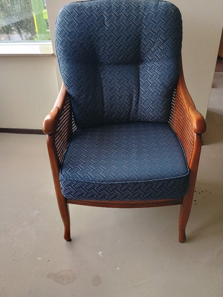 stoel, Ophalen, Gebruikt, Blauw, Eén