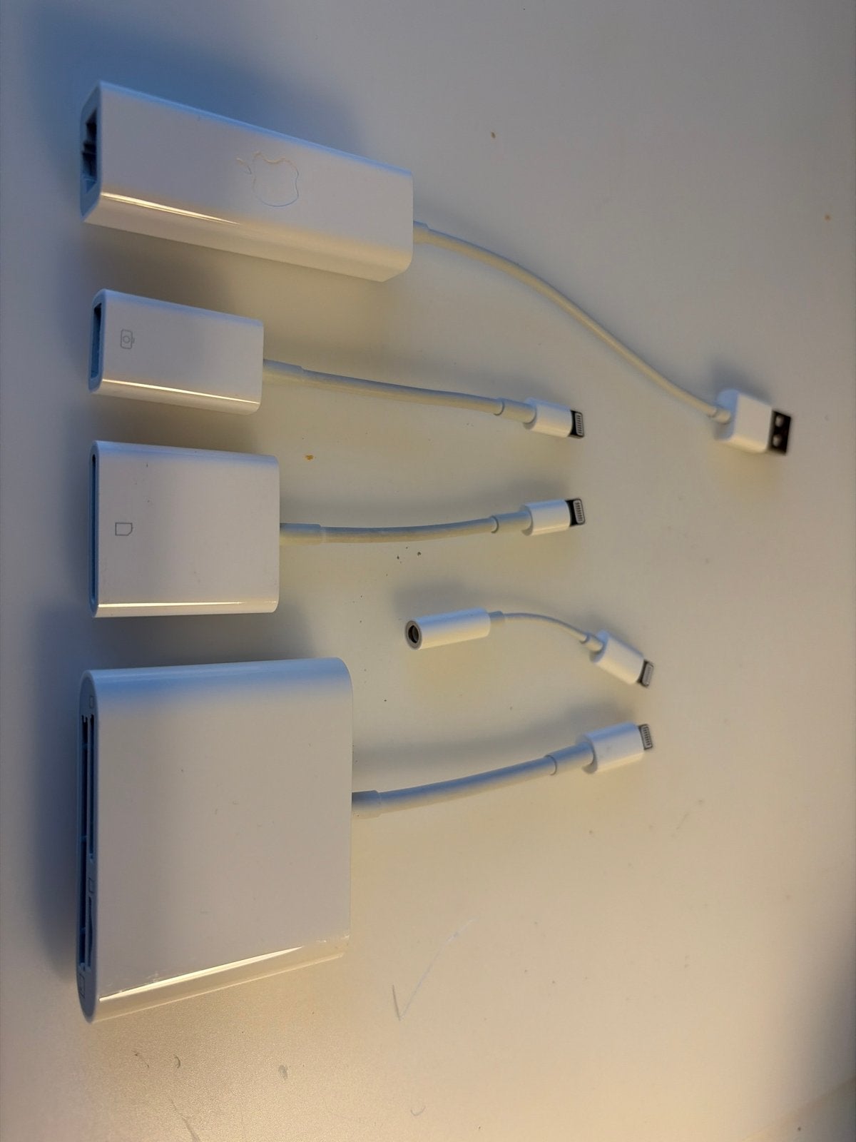 Apple iphone kabels/adapter: Ethernet, USB, SD-kaart, Audio, Verzenden, Zo goed als nieuw