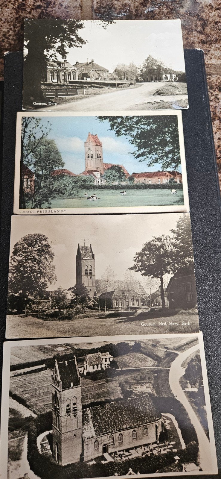 Goutum  4 oude ansichtkaarten, Ophalen of Verzenden, Voor 1920, Friesland