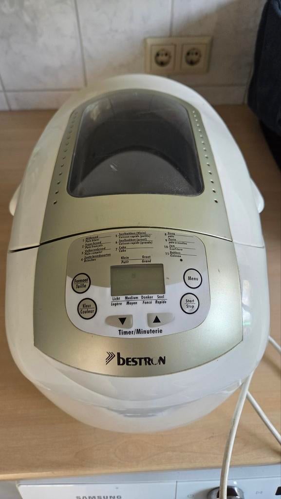 Bestron Broodmachine - Goede Staat, Werkt Perfect, Witgoed en Apparatuur, Broodbakmachines, Met timer, Gebruikt, Kijkvenster, 800 tot 1200 gram deeg