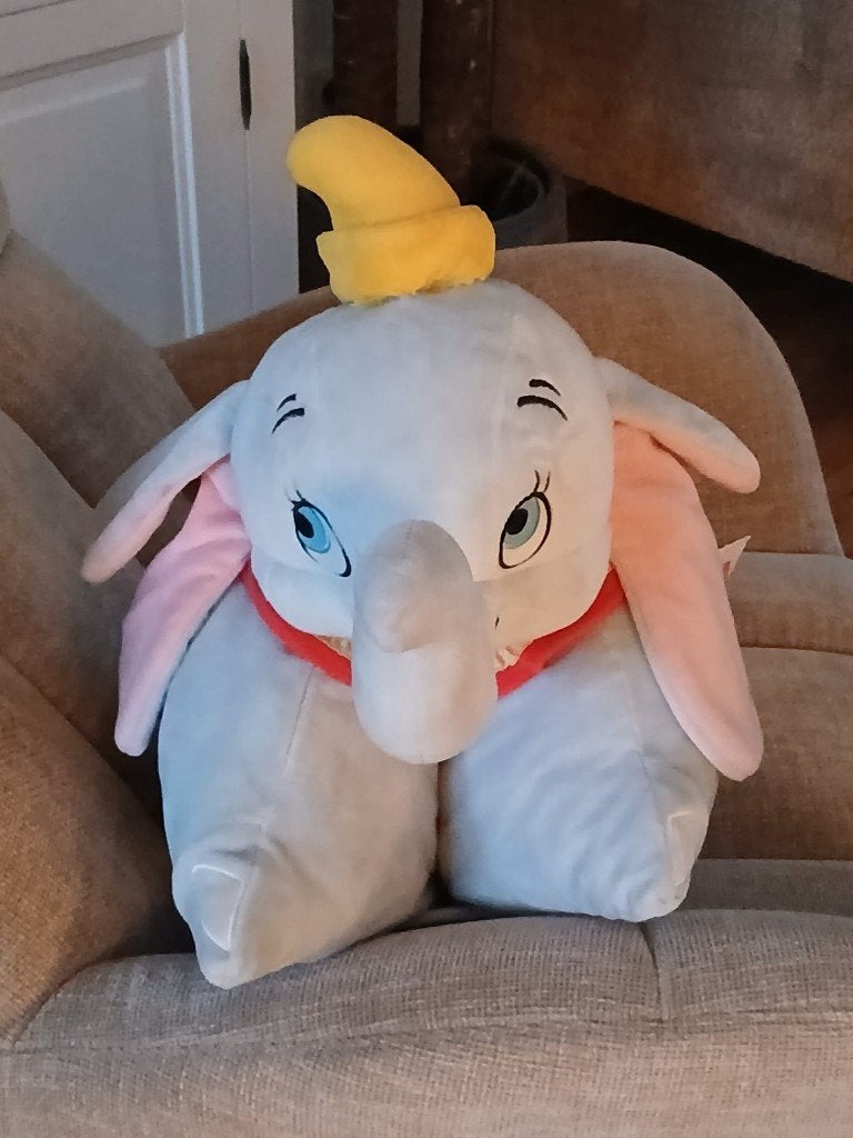 Disney Dumbo Cuddleez pluche knuffel, Kussen maat L 58 cm, Ophalen of Verzenden, Overige figuren, Zo goed als nieuw, Knuffel