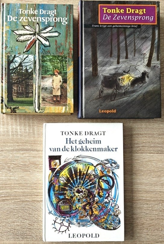 Tonke Dragt: 2x De Zevensprong, Het Geheim v/d Klokkenmaker., Ophalen of Verzenden, Zo goed als nieuw
