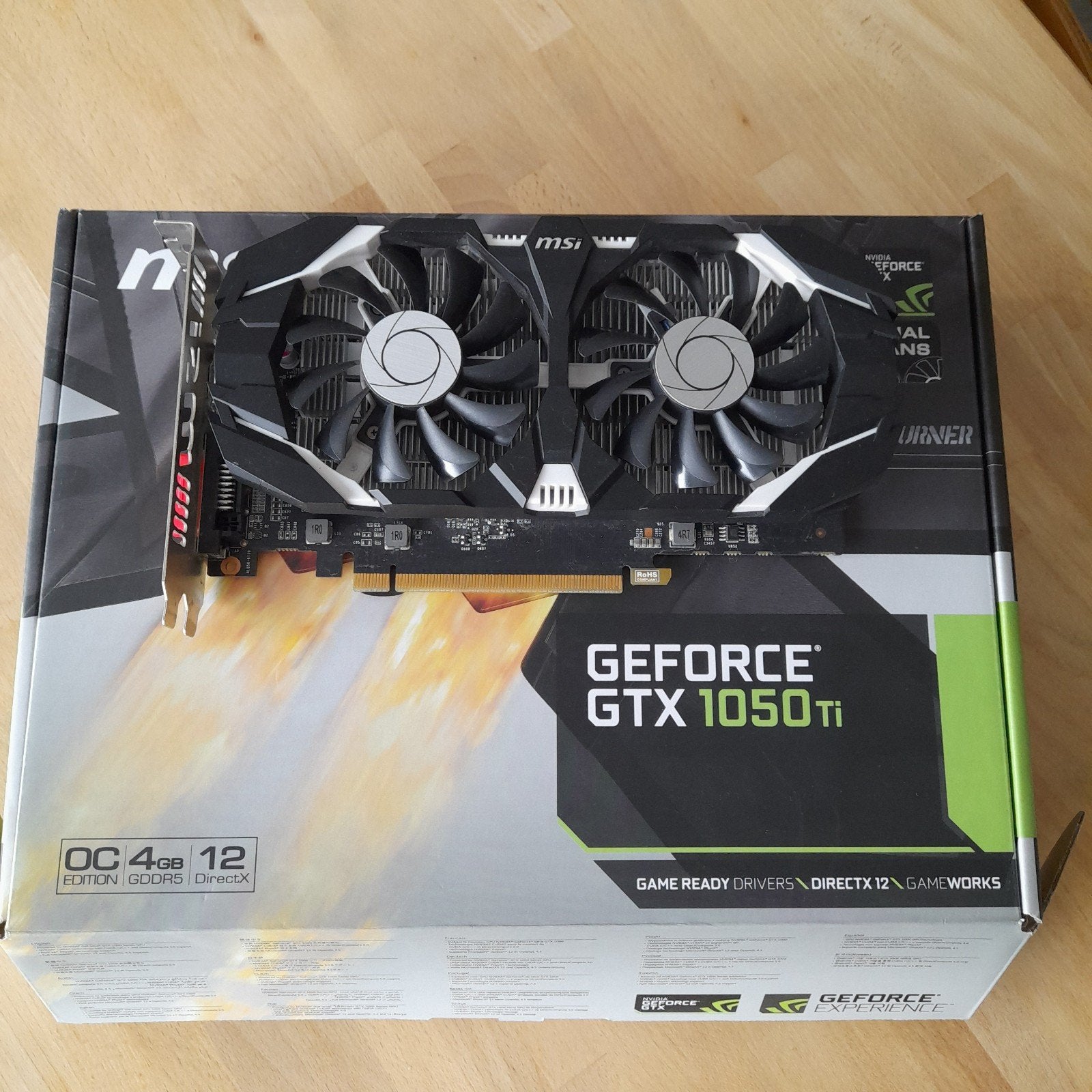 MSI GeForce GTX 1050 Ti 4GT OC - Zo goed als nieuw, PCI-Express 3, HDMI, Ophalen of Verzenden, Nvidia