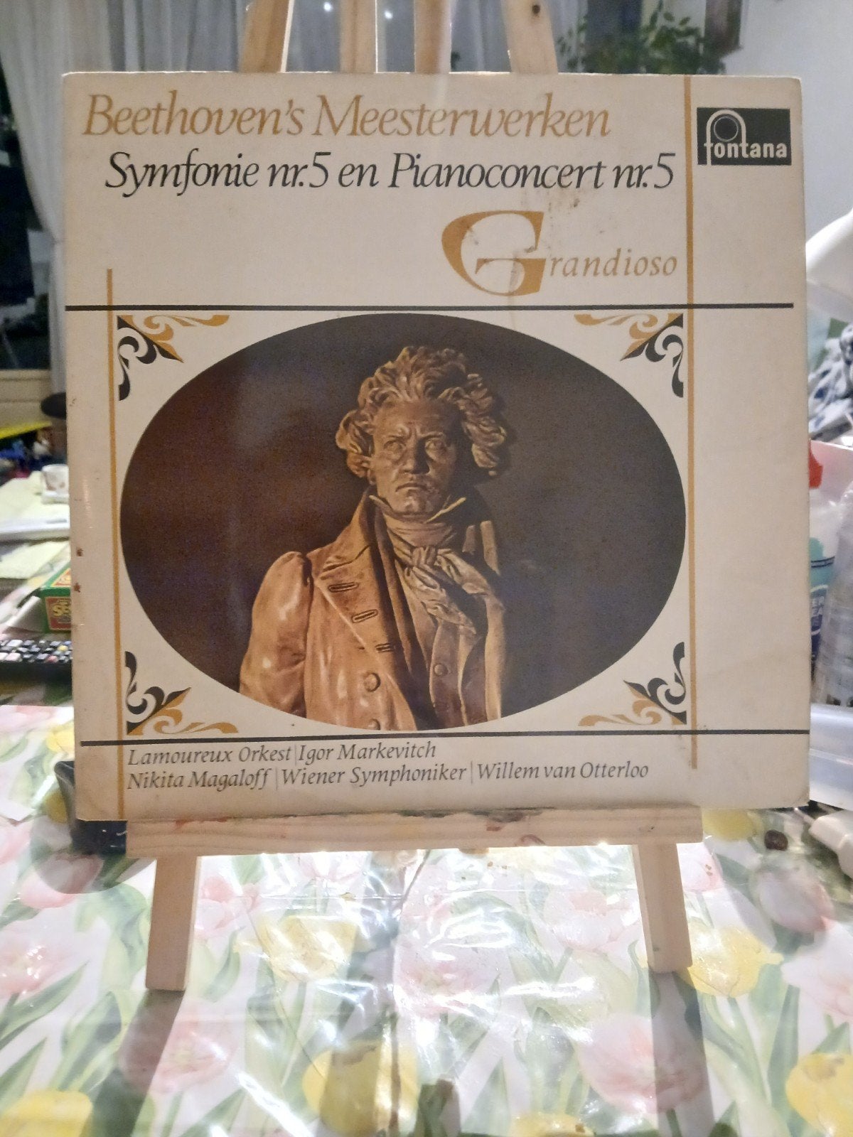 Beethoven's Meesterwerken lp Symfonie nr.5 & Pianoconcert nr, Gebruikt, Symfonie, Ophalen of Verzenden, Classicisme