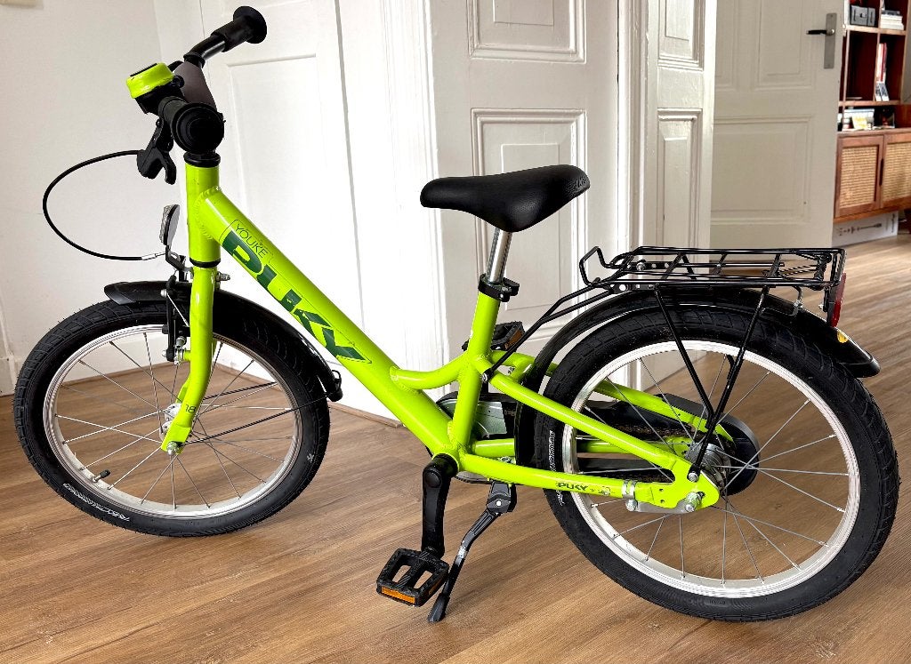 PUKY YouKe 18 inch kinderfiets - groen super lichtgewicht, Fietsen en Brommers, Fietsen | Kinderfietsjes, Ophalen, Terugtraprem