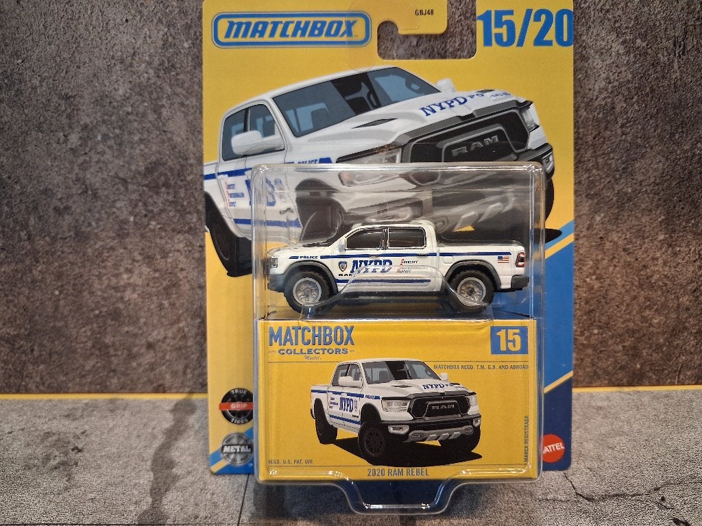2020 RAM Rebel NYPD van Matchbox, Ophalen, Nieuw, Auto