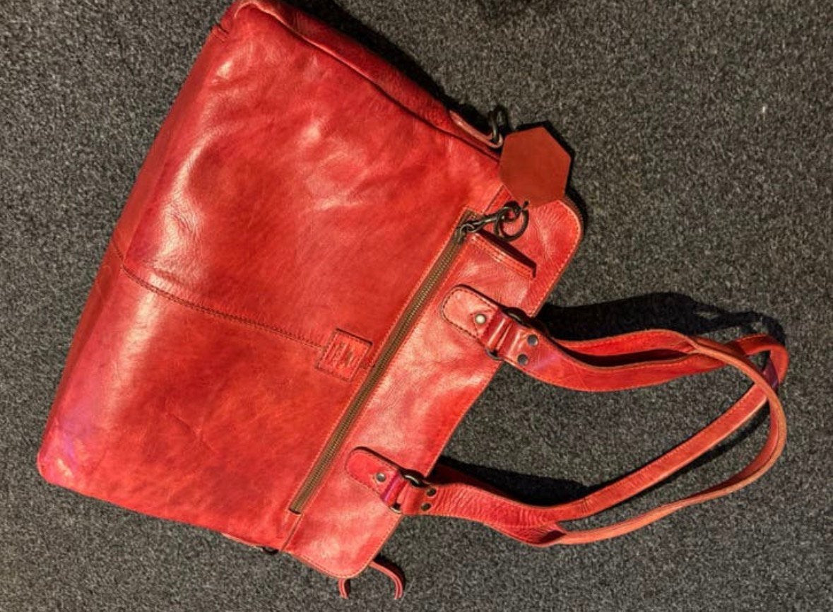 ZGOH leren tas merk Bear. Bieden, Ophalen, Zo goed als nieuw, Rood