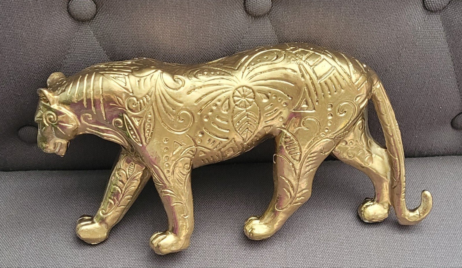 Gouden Panter Beeld - Decoratief & Stijlvol, Huis en Inrichting, Woonaccessoires | Overige, Ophalen of Verzenden, Zo goed als nieuw
