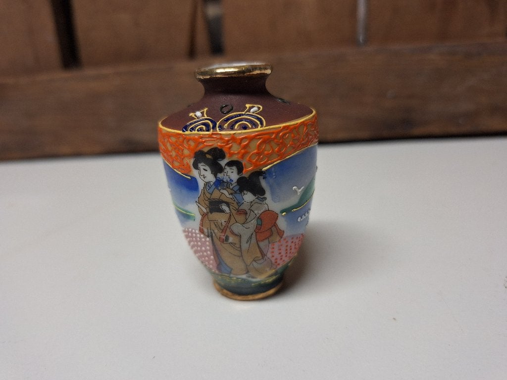 Antiek Japans Satsuma vaasje - 6 cm hoog, Antiek en Kunst, Ophalen