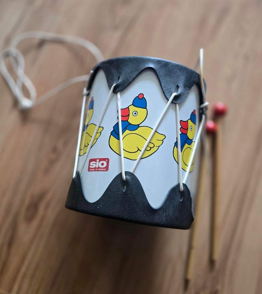 Sio trommel met eendjes en stokjes, Ophalen of Verzenden, Gebruikt, Overige typen