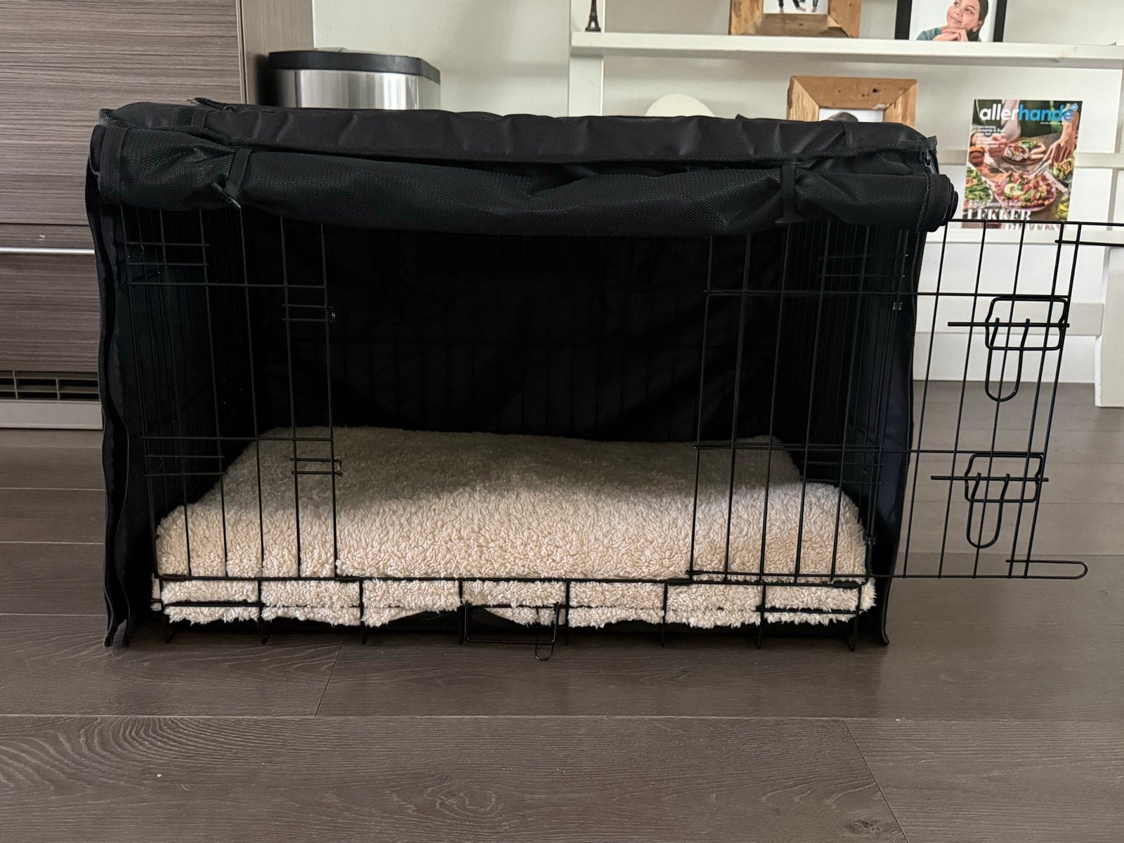 Adori Bench 2-Deurs Zwart 76x48x54 cm incl kussen en hoes, Ophalen, Zo goed als nieuw