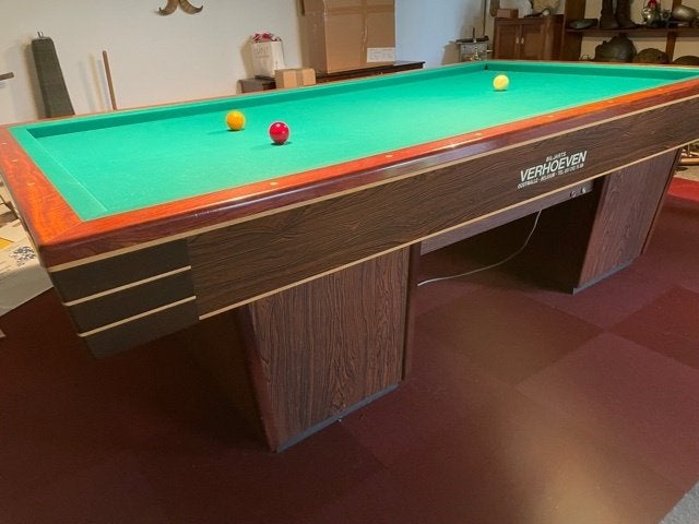 Verhoeven Biljart 210 x 115 cm (incl. plaatsing), Sport en Fitness, Biljarten en Poolen, Ophalen, Biljarttafel, Zo goed als nieuw