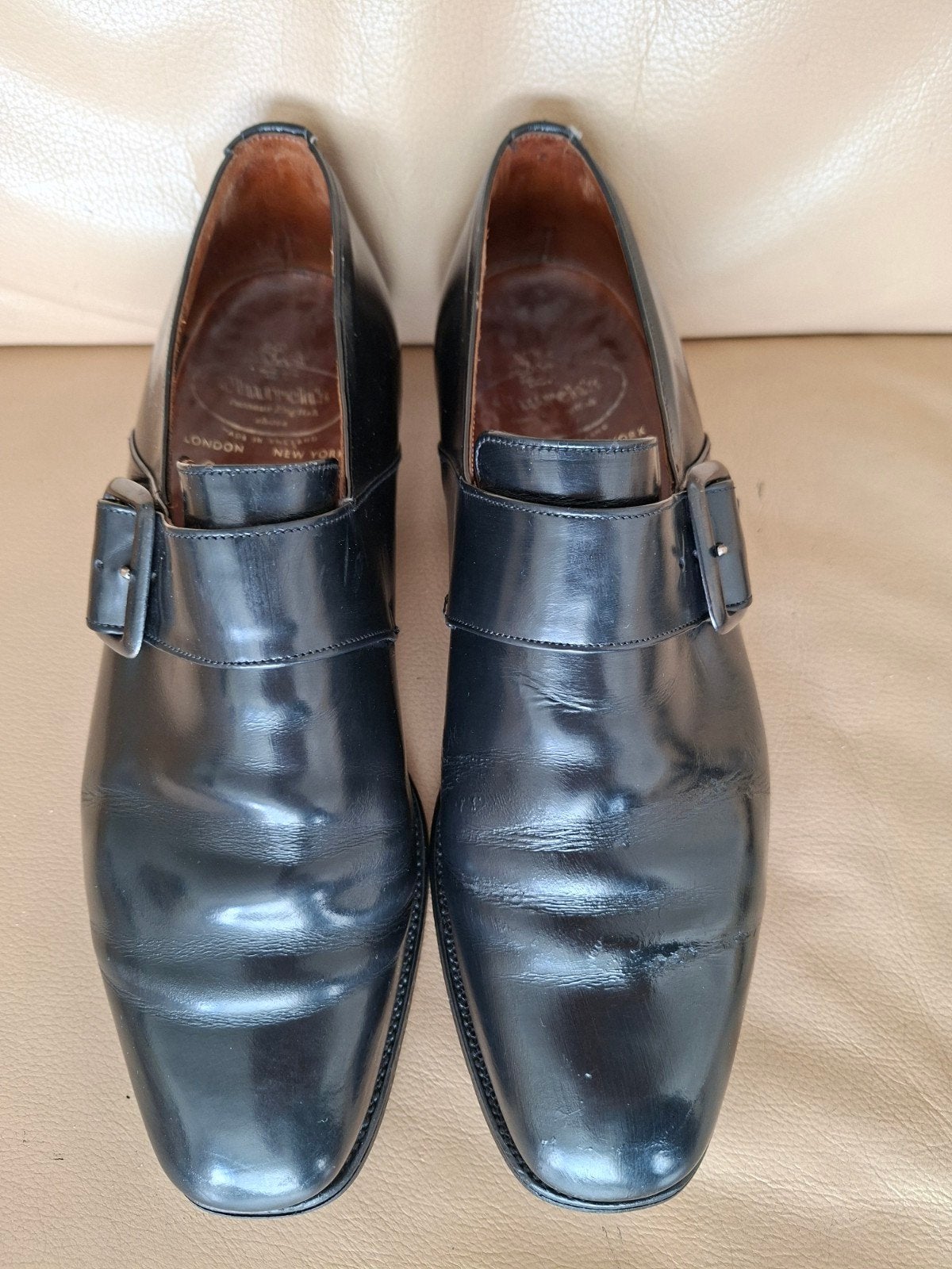 Mooie zwart lederen Church's herenschoenen maat 8 E, Ophalen of Verzenden, Zo goed als nieuw, Zwart