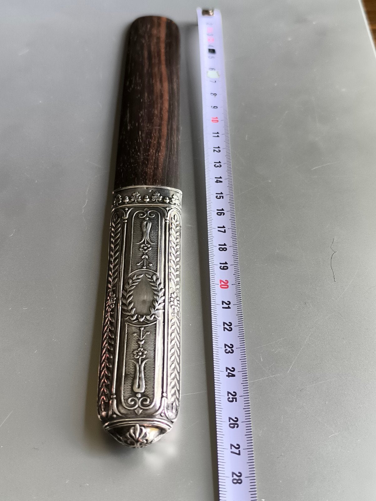 antiek briefopener Art nouveau Frankrijk zilver/hout, Ophalen of Verzenden