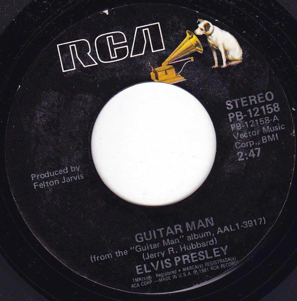 Elvis Presley - Guitar Man 7"45, Cd's en Dvd's, Ophalen of Verzenden, Zo goed als nieuw, 7 inch, Pop