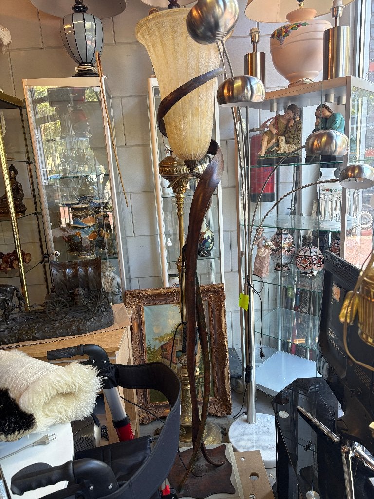 vloerlamp, Gebruikt, Klassiek, Ophalen of Verzenden, Glas