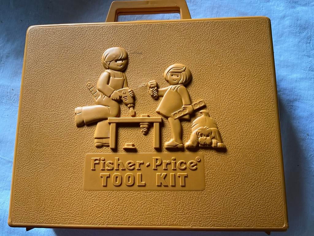 Vintage Fisher Price gereedschapset met kleuterboormachine, Ophalen of Verzenden, Gebruikt, Overige typen