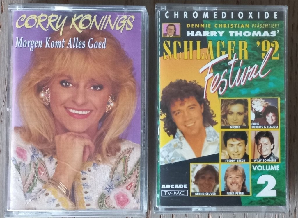 2 Cassette bandjes. Schlager Festival ’92..en Corry Konings., Ophalen, Gebruikt, Overige genres, 1 bandje