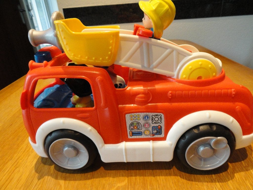brandweerwagen Fisher Price Little People z.g.a.n., Ophalen, Zo goed als nieuw, Auto of Voertuig, Met geluid