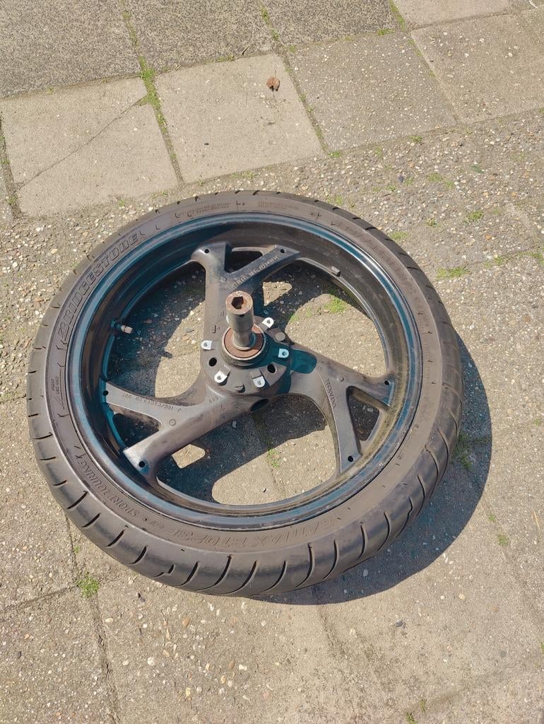 Honda ST1300 voorwiel met velg en band, zwart, Motoren, Onderdelen | Honda, Ophalen, Gebruikt