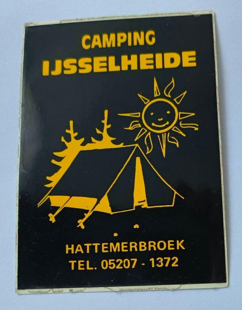 Sticker Camping IJsselheide Hattemerbroek, Ophalen of Verzenden, Zo goed als nieuw, Bedrijf of Vereniging