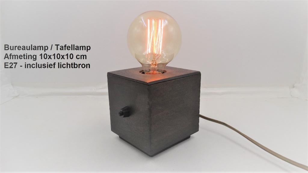 3x lampjes voor buro/slaapkamer, Huis en Inrichting, Lampen | Tafellampen, Ophalen of Verzenden, Zo goed als nieuw, Hout, Minder dan 50 cm