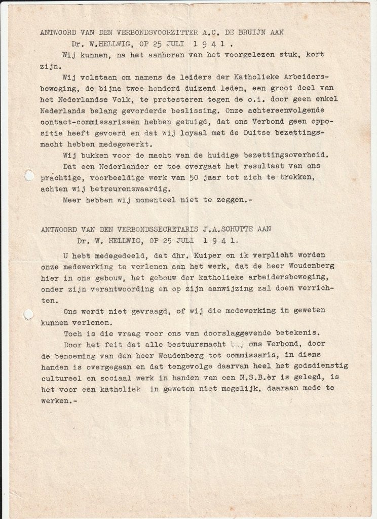 Pamflet correspondentie Schutte Helwig '41 arbeidersbeweging, Verzenden, Overige typen, Overige soorten, X