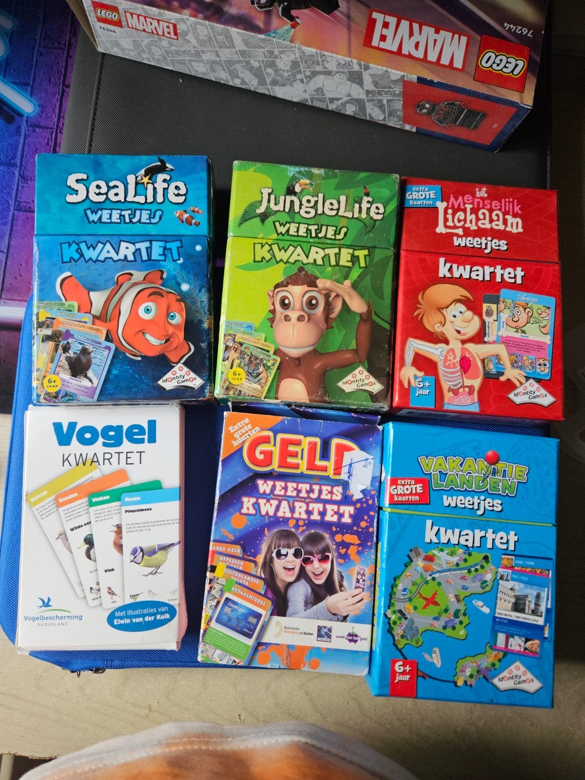 Kwartet Spellen SeaLife, JungleLife, Menselijk Lichaam, Voge, Drie of vier spelers, Ophalen of Verzenden, Gebruikt