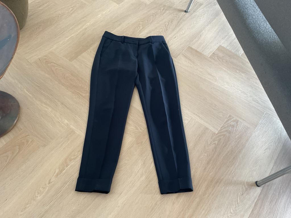 Pauw Donkerblauwe  Pantalon met Omslag - Maat 1, Blauw, Ophalen of Verzenden, Zo goed als nieuw, Maat 36 (S)