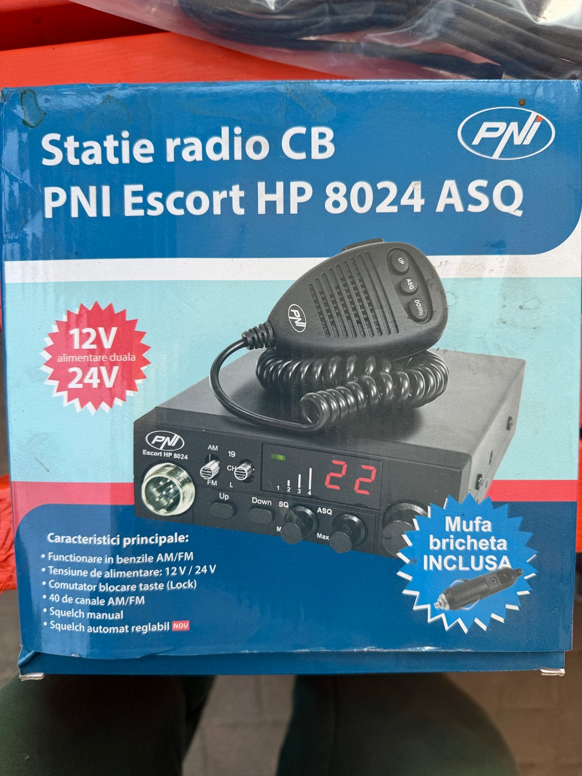 PNI Escort HP 8024 ASQ CB Radio met antenne, Telecommunicatie, Zenders en Ontvangers, Ophalen of Verzenden, Nieuw, Zender en Ontvanger