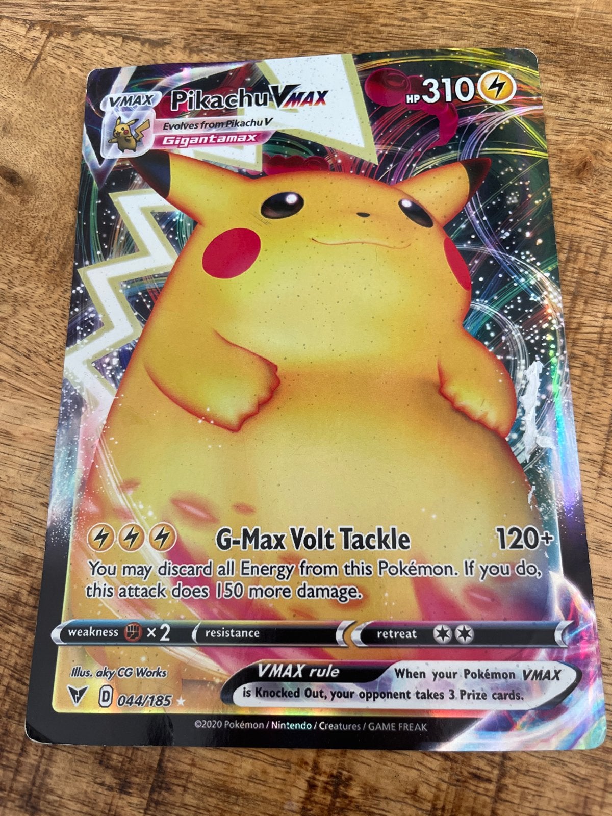 Pikachu VMAX Jumbo Kaart - Pokémon Kaart, Hobby en Vrije tijd, Ophalen of Verzenden, Gebruikt, Losse kaart