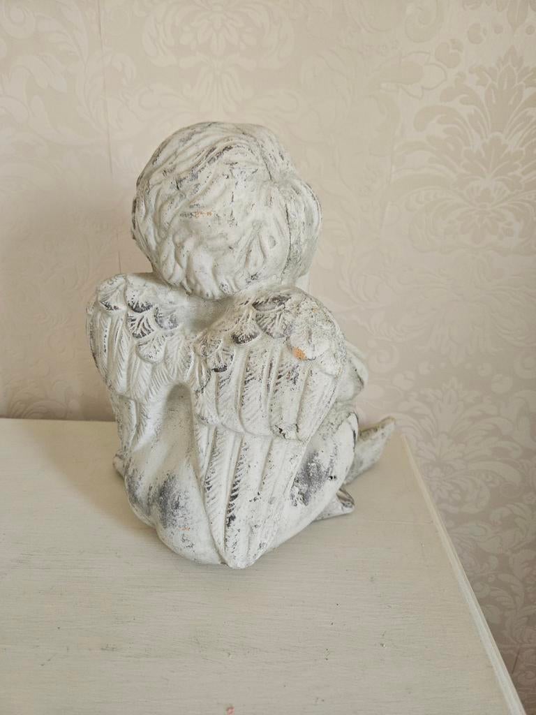 Vintage Engelenbeeldje - Shabby Chic Decoratie, Overige onderwerpen, Minder dan 20 cm, Ophalen of Verzenden, Beeld