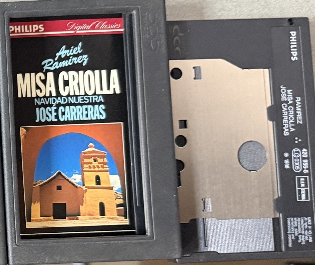 DCC digital Cassette Ariel Ramireg Jose Carreras Misa Crio, Cd's en Dvd's, 1 bandje, Ophalen of Verzenden, Zo goed als nieuw, Origineel
