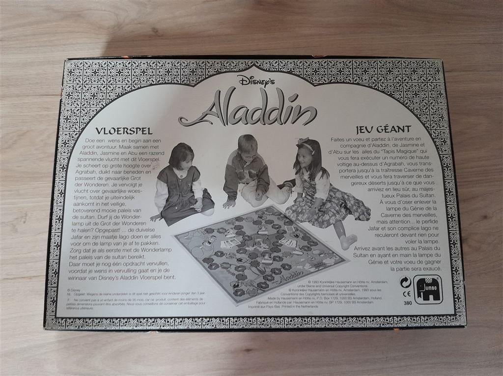 aladdin vloerspel jumbo [s1248], Hobby en Vrije tijd, Gezelschapsspellen | Bordspellen, Verzenden, Zo goed als nieuw